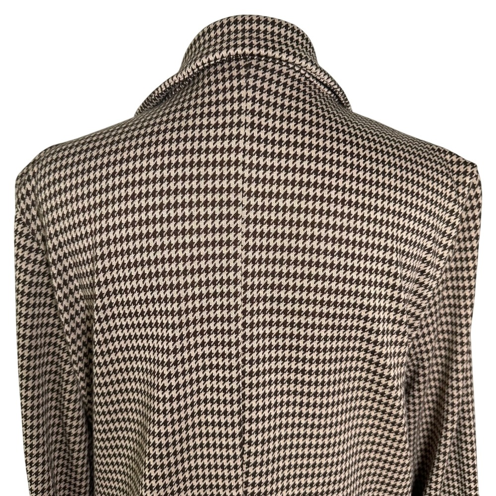Philosophy Republic Clothing Coat Medium Brown Houndstooth Longline Blazer - Picture 6 of 7